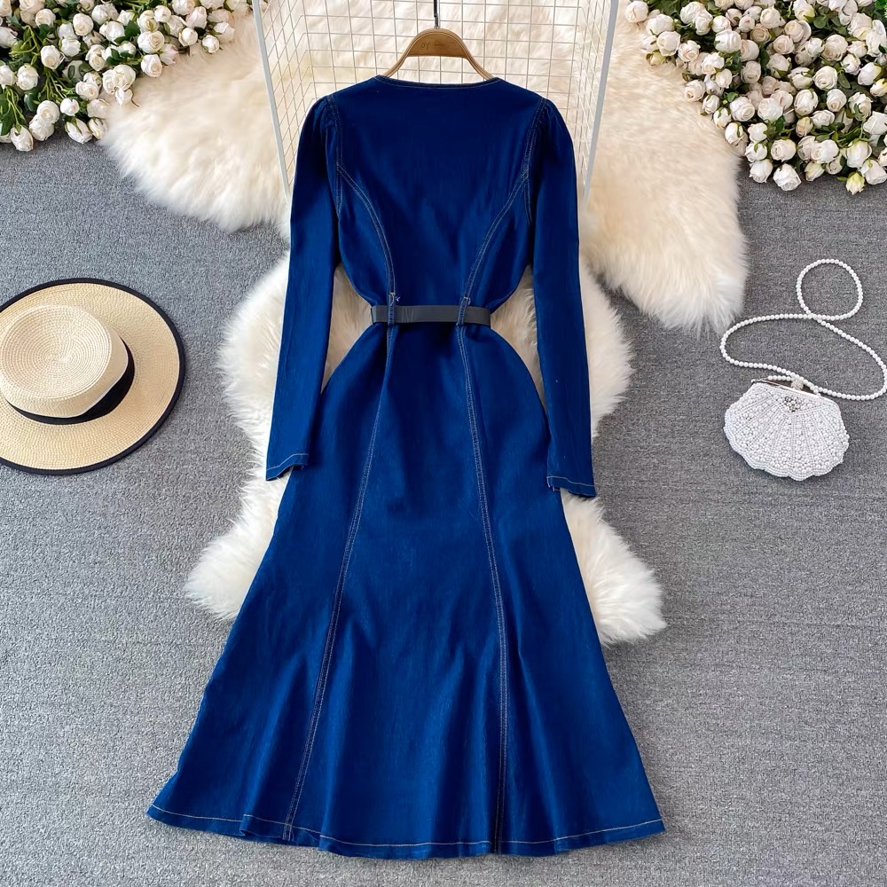 Office calling denim dress DD13 images